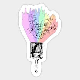 Rainbow Painted Tattoo Sticker